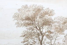 Load image into Gallery viewer, Claude Lorrain, after. Landscape with Jacob, Rachel and Leah at the Well. Etching by Richard Earlom. 1776.