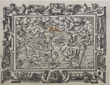 Load image into Gallery viewer, Hans Lufft, after. Daniel's Dream Map. Woodcut by Jost Amman and Virgil Solis. Late XVI C.
