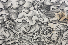 Load image into Gallery viewer, Hans Lufft, after. Daniel's Dream Map. Woodcut by Jost Amman and Virgil Solis. Late XVI C.