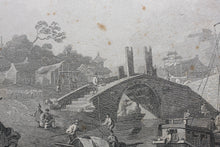 Load image into Gallery viewer, William Alexander, after. Chinese Barges of the Embassy passing under a Bridge. Engraving by William Byrne. 1796.