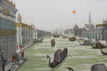 Load image into Gallery viewer, Balthasar Friedrich Leizelt. View of the Bourse Royale on the Cadiz Canal. Engraving. C. 1760.