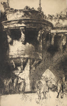 Load image into Gallery viewer, Sir Frank William Brangwyn. Buttress of the Pont Neuf. Etching. 1924.