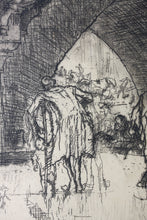Load image into Gallery viewer, Sir Frank William Brangwyn. Buttress of the Pont Neuf. Etching. 1924.