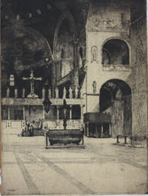 Load image into Gallery viewer, Edward Millington Synge. St Mark's; the Screen. Etching. 1905 - 1906.