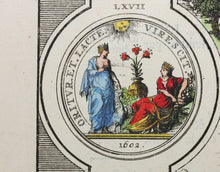 Load image into Gallery viewer, Bernard Picart. Medals of Henry IV. P. 28. Color engraving. 1724.