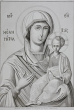 Load image into Gallery viewer, Unknown Italian engraver of the XVIII C. Madonna greca; pittura a tempera in Legno. XIII. Secolo. Engraving. Late XVIII - early XIX C.
