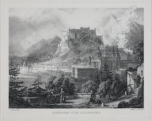 Load image into Gallery viewer, Karl Ludwig Frommel. View of Salzburg. Engraving. 1842,.