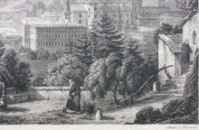 Load image into Gallery viewer, Karl Ludwig Frommel. View of Salzburg. Engraving. 1842,.