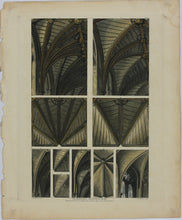 Load image into Gallery viewer, Eneas Mackenzie, after. Fragments of Ceilings. Color aquatint by John Bluck. 1812.