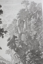 Load image into Gallery viewer, Herman van Swanevelt. The large waterfall, Etching. 1620-1655.