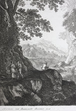 Load image into Gallery viewer, Herman van Swanevelt. The large waterfall, Etching. 1620-1655.