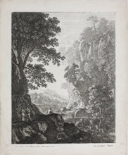 Load image into Gallery viewer, Herman van Swanevelt. The large waterfall, Etching. 1620-1655.