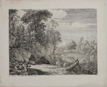 Load image into Gallery viewer, Herman van Swanevelt. A rest on the flight into Egypt. Etching. 1620-1655.
