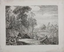 Load image into Gallery viewer, Herman van Swanevelt. A rest on the flight into Egypt. Etching. 1620-1655.