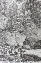 Load image into Gallery viewer, Herman van Swanevelt. A rest on the flight into Egypt. Etching. 1620-1655.