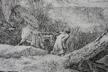 Load image into Gallery viewer, Herman van Swanevelt. A rest on the flight into Egypt. Etching. 1620-1655.