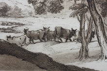 Load image into Gallery viewer, Claude Lorrain, after. A Landscape. Etching by R. Earlom. 1810.