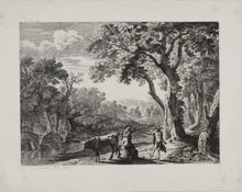 Load image into Gallery viewer, Herman van Swanevelt. Mercury turning Battus into stone. Etching. 1629-1641.