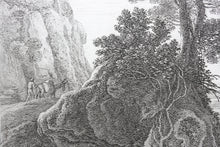 Load image into Gallery viewer, Herman van Swanevelt. Italianate landscape with figures. Etching. 1620-1655.