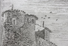 Load image into Gallery viewer, Herman van Swanevelt. Italianate landscape with figures. Etching. 1620-1655.
