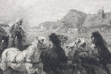 Load image into Gallery viewer, Christian Adolph Schreyer, after. Wallachian team. Etching by William Unger. 1880.