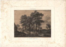 Load image into Gallery viewer, Meindert Hobbema, after. Le Travail Rustique. Etching by Charles Emile Jacque. 1846.
