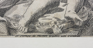 Carlo Maratti, after. Matrimonio de Santa Catalina. Etching. XVII C.