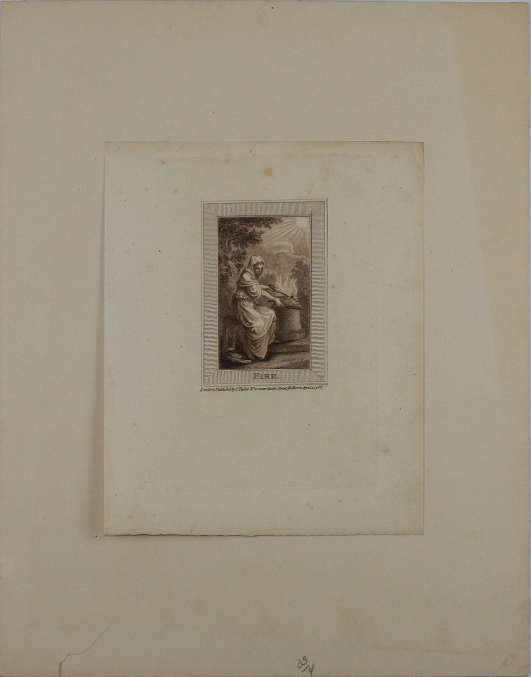 Charles Taylor. Allegory of the Four Elements. Four stipples. 1788.