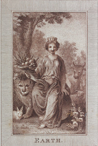 Charles Taylor. Allegory of the Four Elements. Four stipples. 1788.