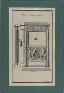 Boissard, after. Urne Sepulcrale. Etching. 1719.