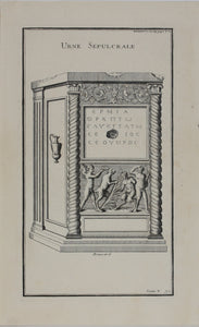 Boissard, after. Urne Sepulcrale. Etching. 1719.
