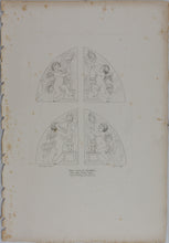 Load image into Gallery viewer, Dominiquino, after. Angels holding Candelabras. Line engraving by Lefèvre. 1804.
