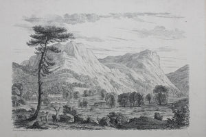 Andrew Leith Hay, after. Glenfeshie. Etching by JM. 1830-1835.