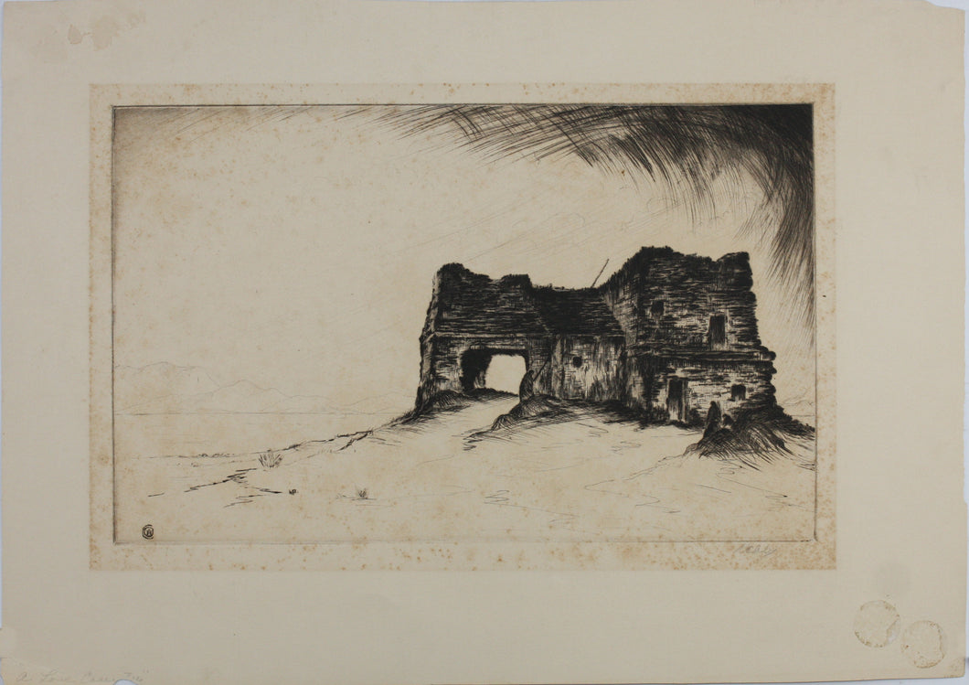 Albert James Webb. A lone Country. Drypoint. 1930s.