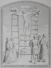 Load image into Gallery viewer, Fra Angelico, after. Crucifixion. Etching by Filippo Livy. 1853.
