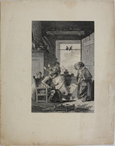 Jean Honoré Fragonard, after. Belphegor. Engraving by Jean-Baptiste Patas. 1795.