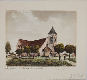 Maurice Jacques. Views of Barbizon. Two colored prints. XX C.