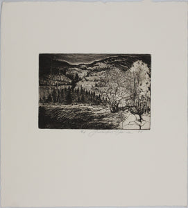 Ladislav Hanka. Landscape. Etching. 1987.