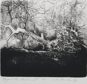 Ladislav Hanka. Beyond the Pavement. Etching. 1983.