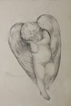 Load image into Gallery viewer, Caroline Hunt Rimmer. Slipping Cherub. Etching. 1904.

