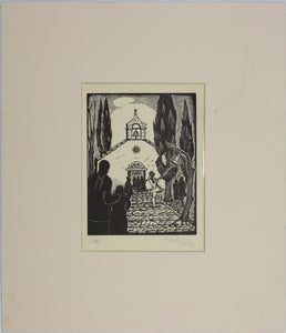 Anonymous. The Road to the Temple. Woodcut. XX C.