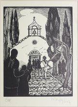 Load image into Gallery viewer, Anonymous. The Road to the Temple. Woodcut. XX C.
