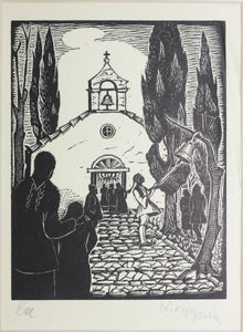Anonymous. The Road to the Temple. Woodcut. XX C.