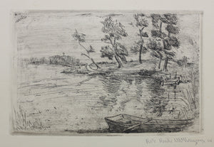 Rob Reed McNagny. Two landscapes. Etchings. 1908.