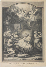 Load image into Gallery viewer, Pietro da Cortona, after. De virgine nasci dignatus est. Engraving by François de Poilly, after. XIX C.
