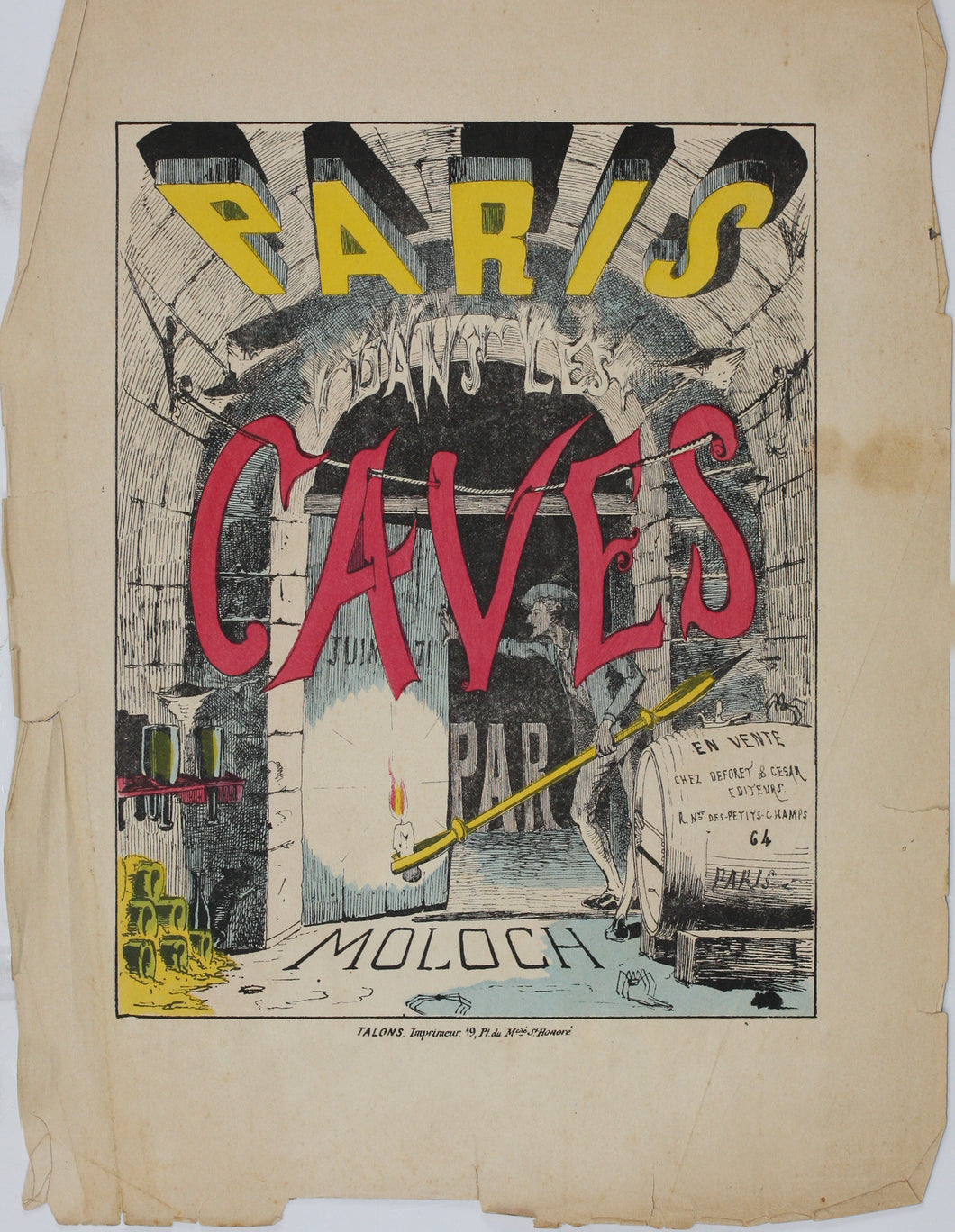 Moloch. Paris dans les caves. 25 hand colored lithographs. 1870-1871 (printed).