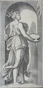 Raphael, after. Marcantonio Raimondi, after. Hope. Engraving. XVI (?) C.