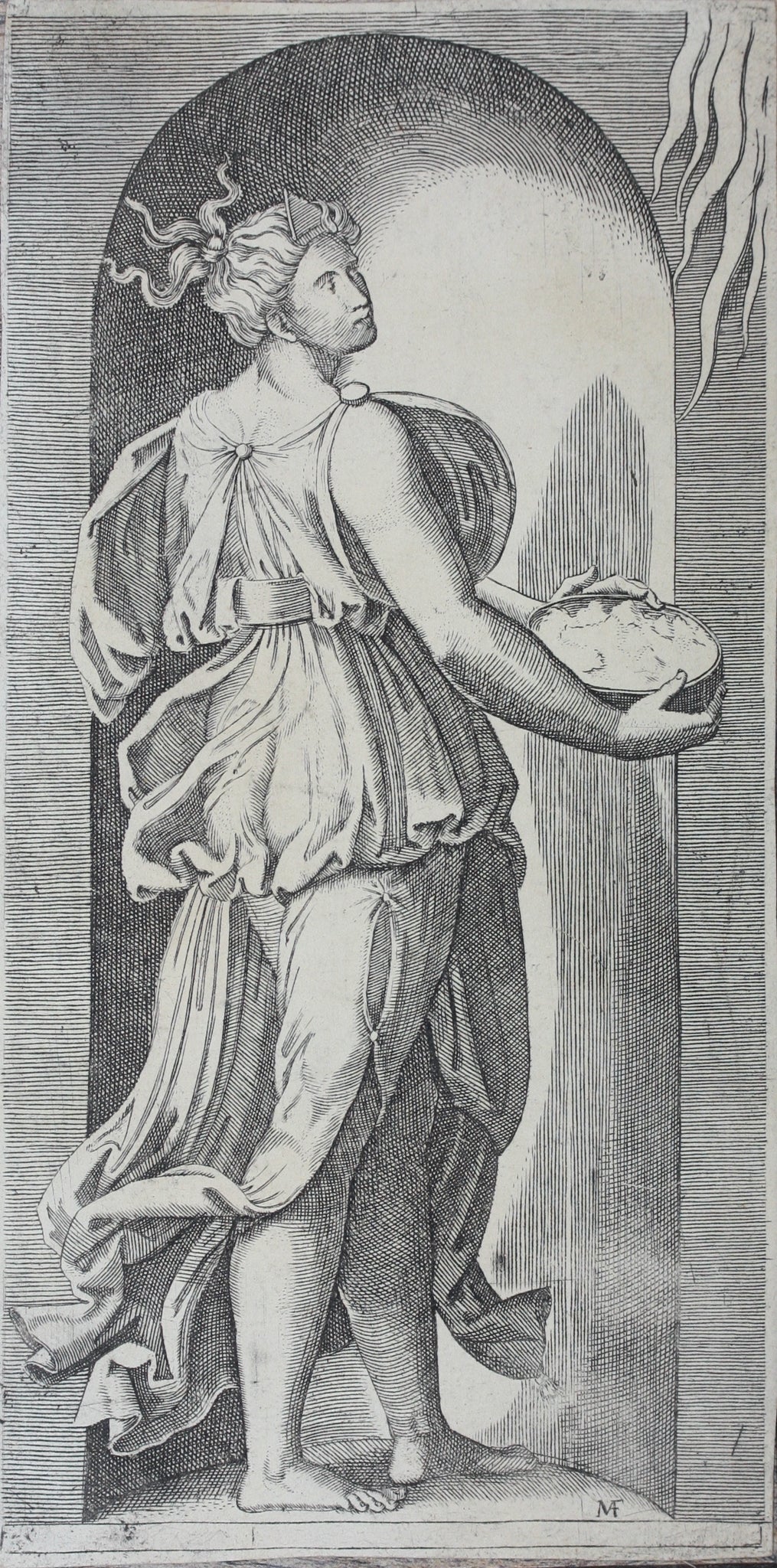 Raphael, after. Marcantonio Raimondi, after. Hope. Engraving. XVI (?) C.