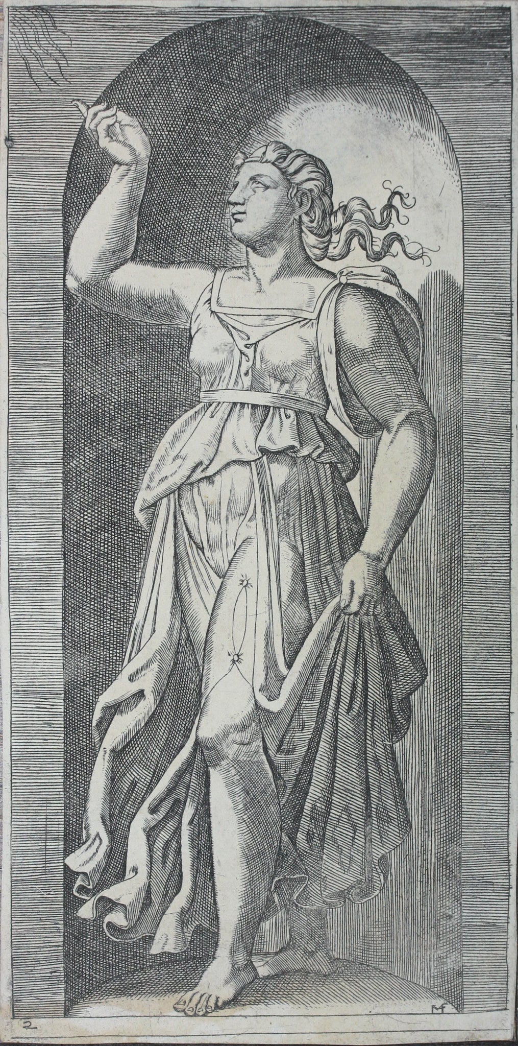 Raphael, after. Marcantonio Raimondi, after. Faith. Engraving. XVI (?) C.