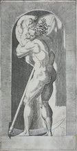Load image into Gallery viewer, Rosso Fiorentino, after. Jacopo Caraglio, after. Saturn. Engraving. XVI C.
